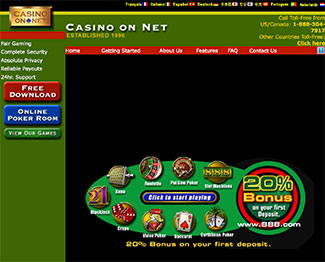 Casino on Net - Screenshot from 2015