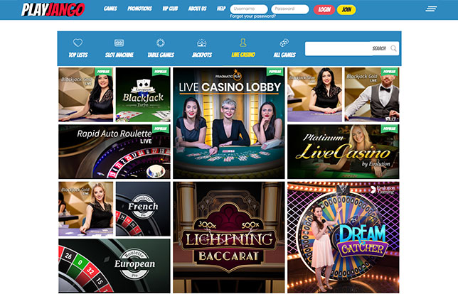 Live casino top 10 games